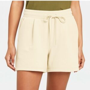 A New Day High Rise Knit Lounge Shorts with Drawstring Tie